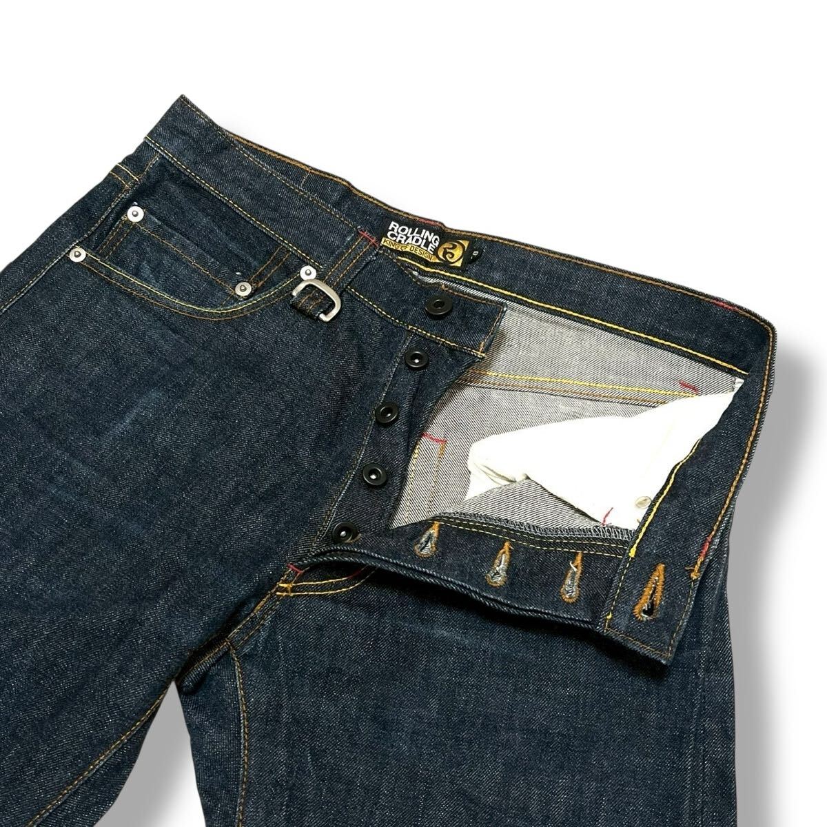 【ROLLING CRADLE（ローリングクレードル）】セルビッジ（濃紺）デニム パンツ サイズ30_画像5