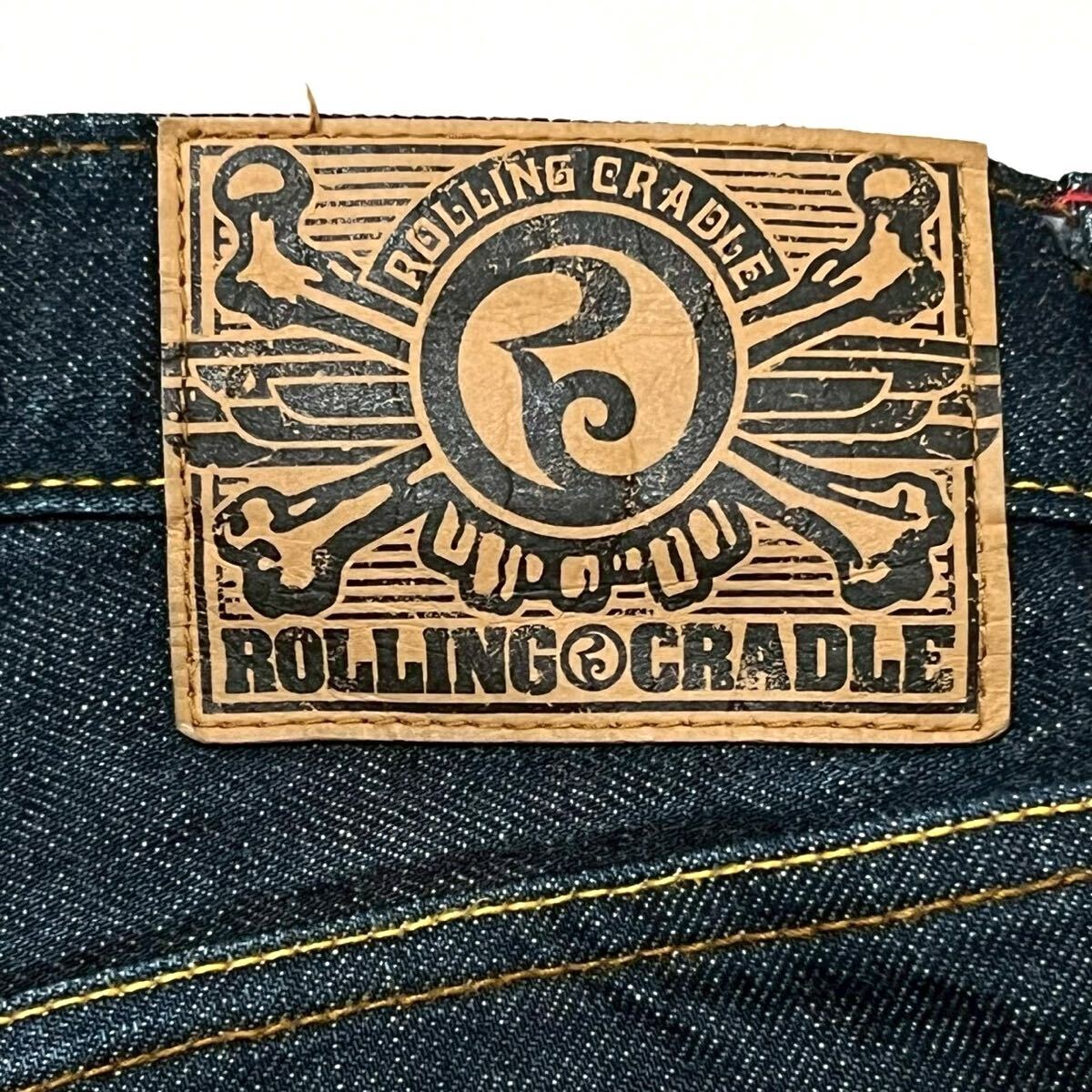 【ROLLING CRADLE（ローリングクレードル）】セルビッジ（濃紺）デニム パンツ サイズ30_画像6