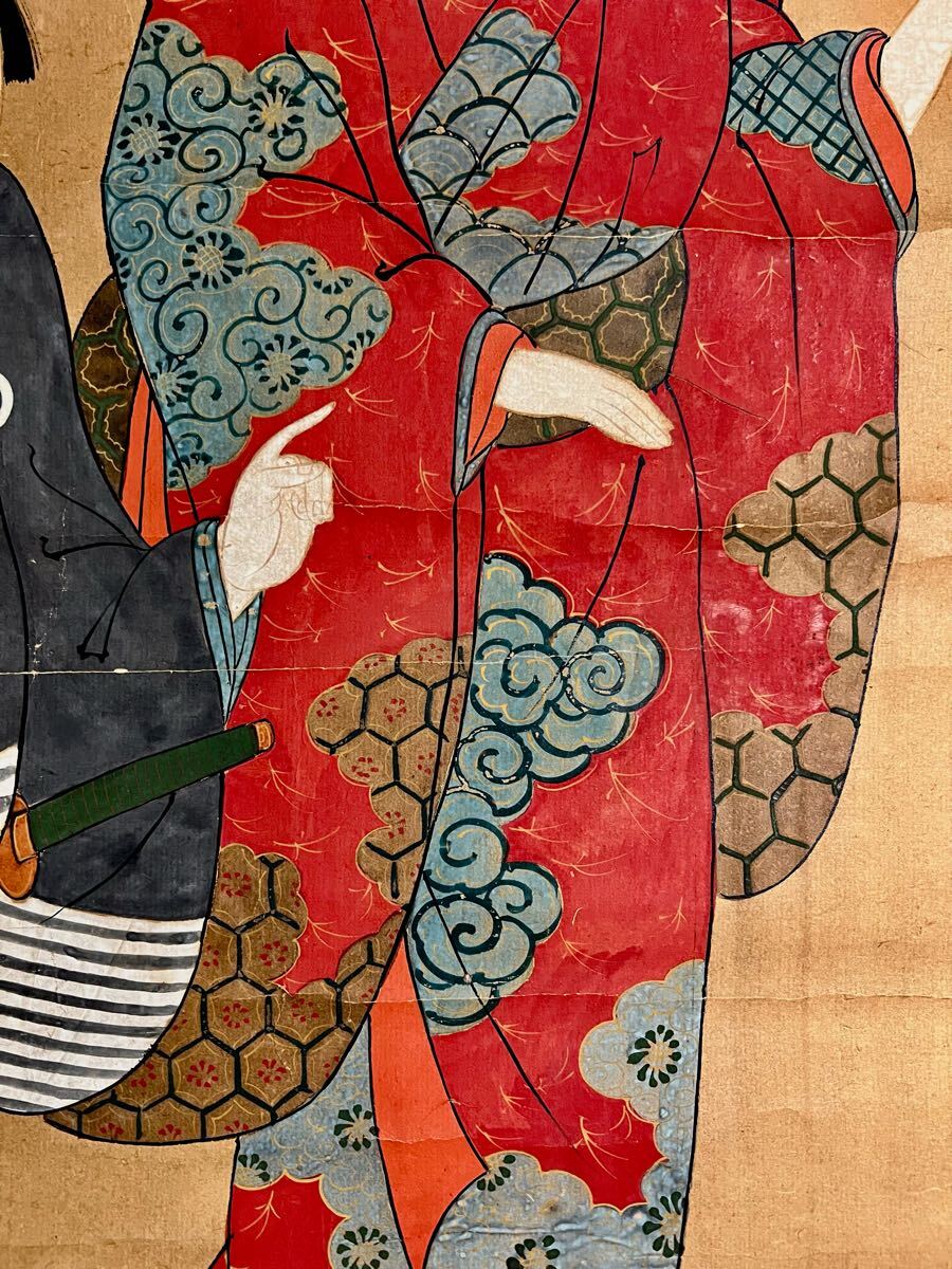 【真作】玉泉/左甚五郎美人像図/美人図/美人画/掛軸/名家伝来/AD-70 真作】玉泉/左甚五郎美人像図/美人図/美人画/掛軸☆宝船☆AD-70