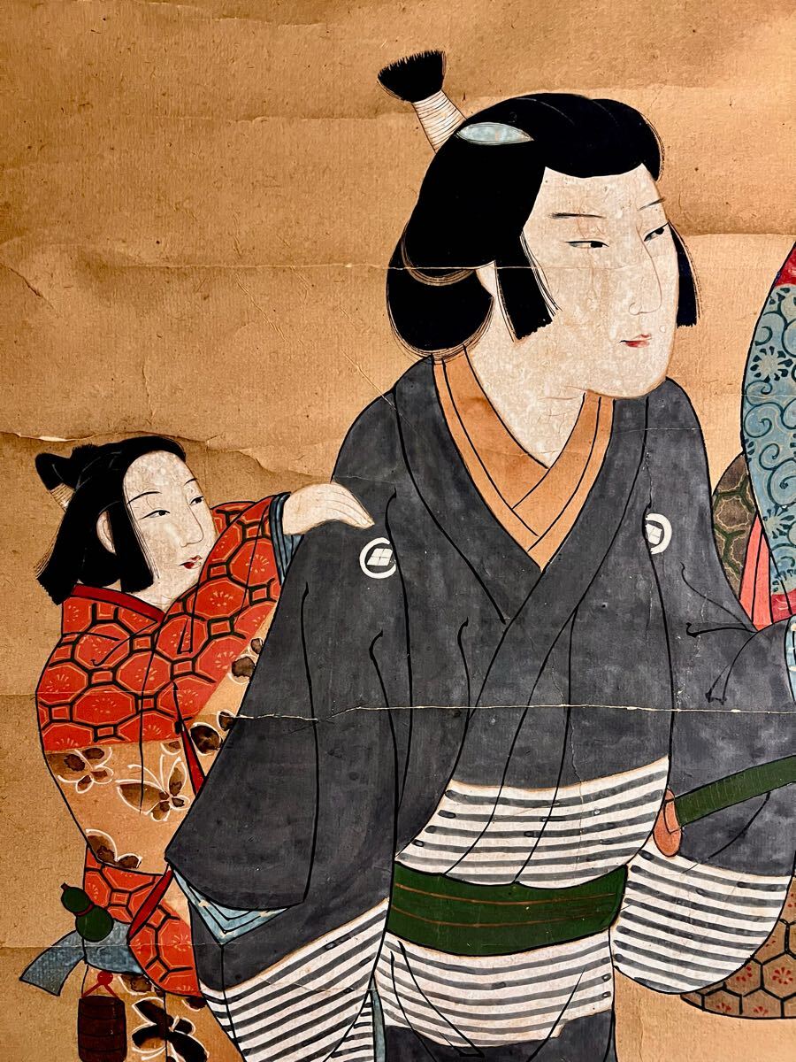 【真作】玉泉/左甚五郎美人像図/美人図/美人画/掛軸/名家伝来/AD-70 真作】玉泉/左甚五郎美人像図/美人図/美人画/掛軸☆宝船☆AD-70