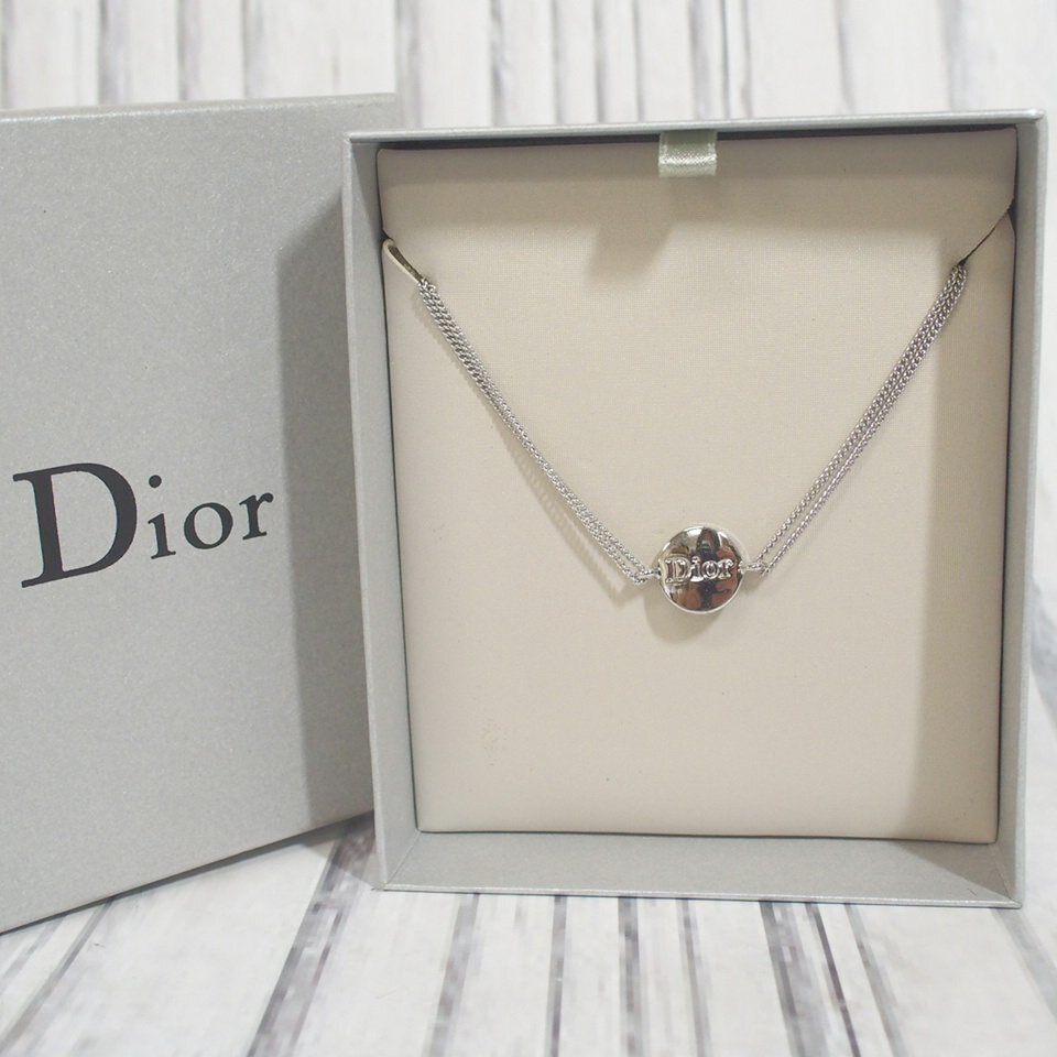 【シンプル上品♡ギフトにも♡】DIOR ブレスレット f002 Z2 美品 Christian Dior クリスチャン ディオール 2連