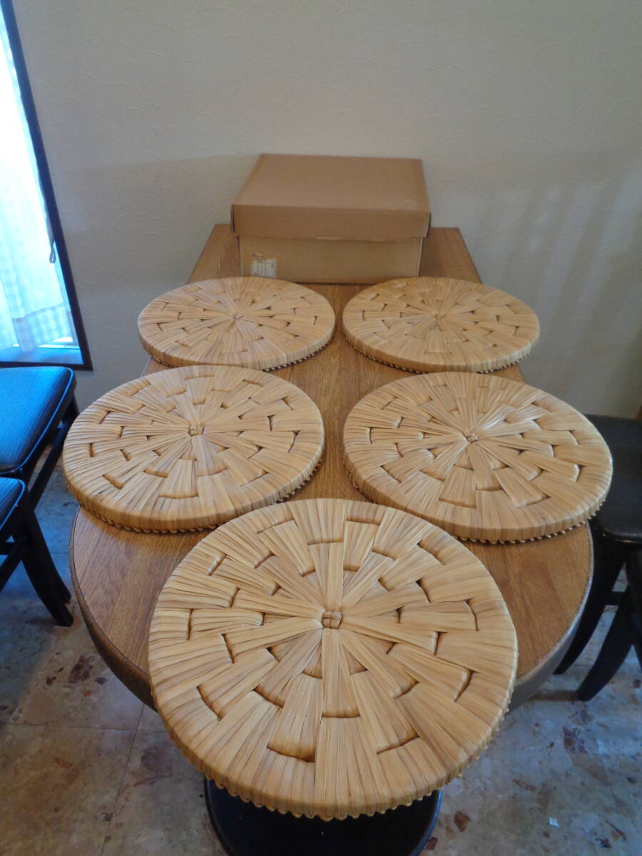 円座5枚 お茶道具 茶道具 円座 5枚組 露地道具 茶事 腰掛