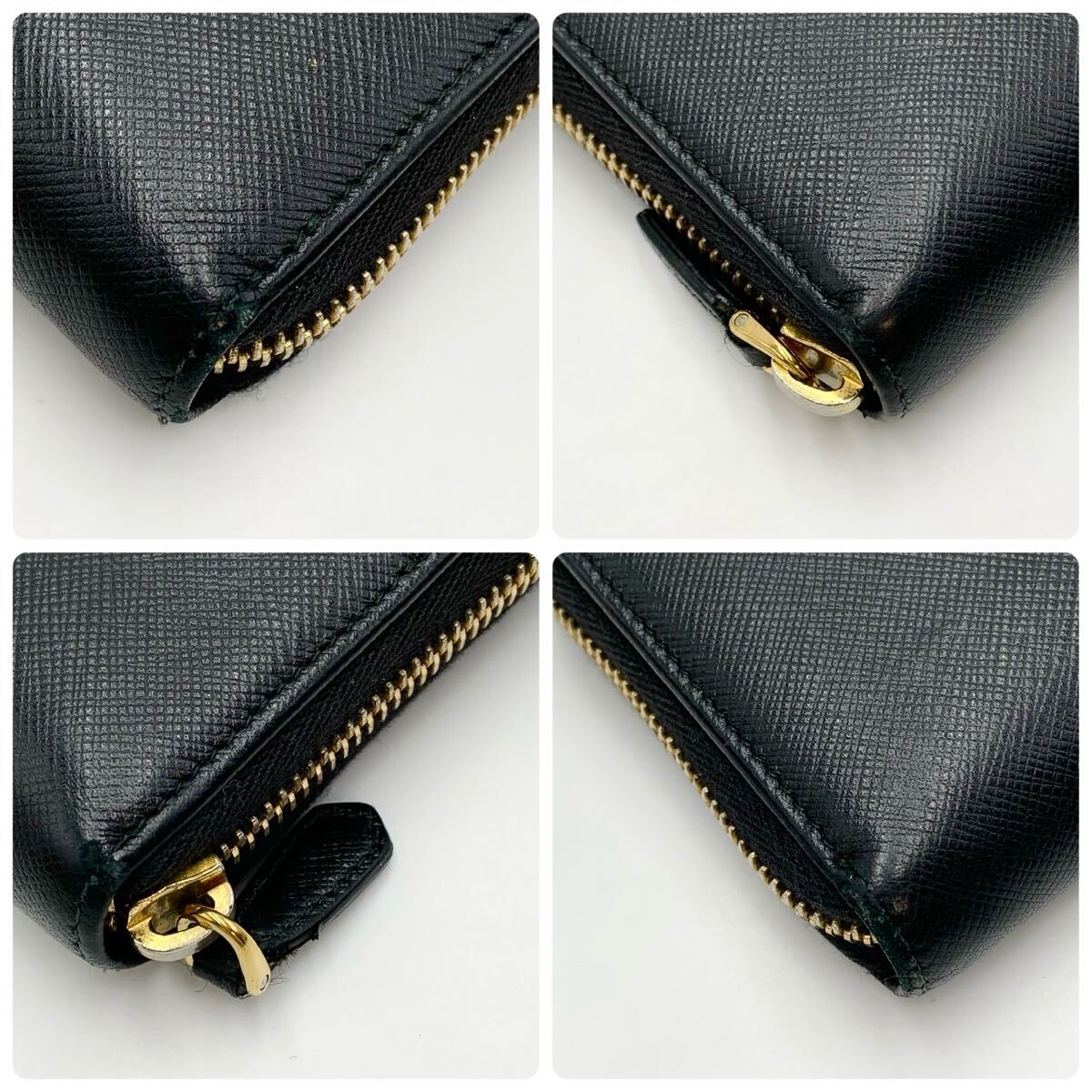 ぶーにゃん ✨極美品✨PRADA プラダ サフィアーノレザー ラウンドジッ ぶーにゃん 様専用✨極美品✨PRADA プラダ サフィアーノレザー