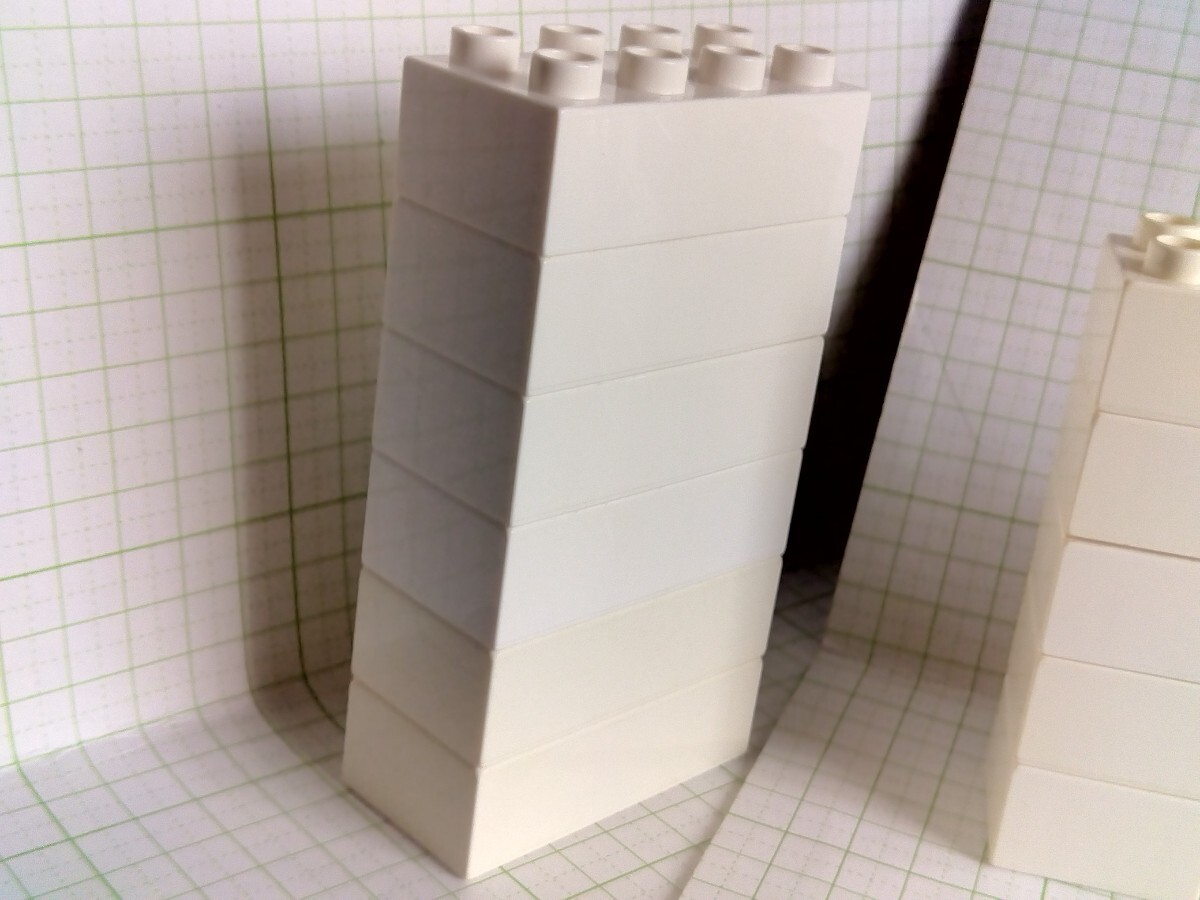 レゴデュプロ  ホワイト 白 ブロック 形いろいろ 2×4 2×2 傾斜 計30個セット_画像3