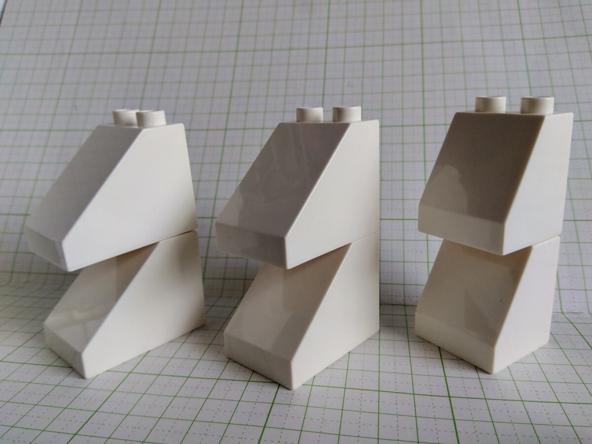 レゴデュプロ  ホワイト 白 ブロック 形いろいろ 2×4 2×2 傾斜 計30個セット_画像5
