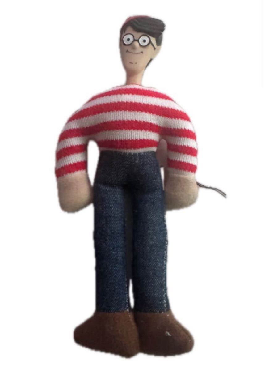 ウォーリーを探せ ウォーリー 人形 フィギュア ソフビ 1992年 ビンテージ 約15cm コレクション ソフビ人形 ポピー_画像1