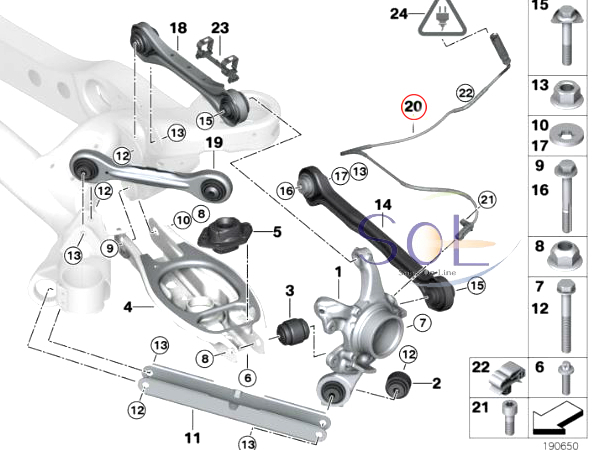 BMW E87 E88 E90 E92 リア スピードセンサー ABSセンサー 左右セット 120i 320i 323i 325i 34526760425 34526760425 34526870076_画像4