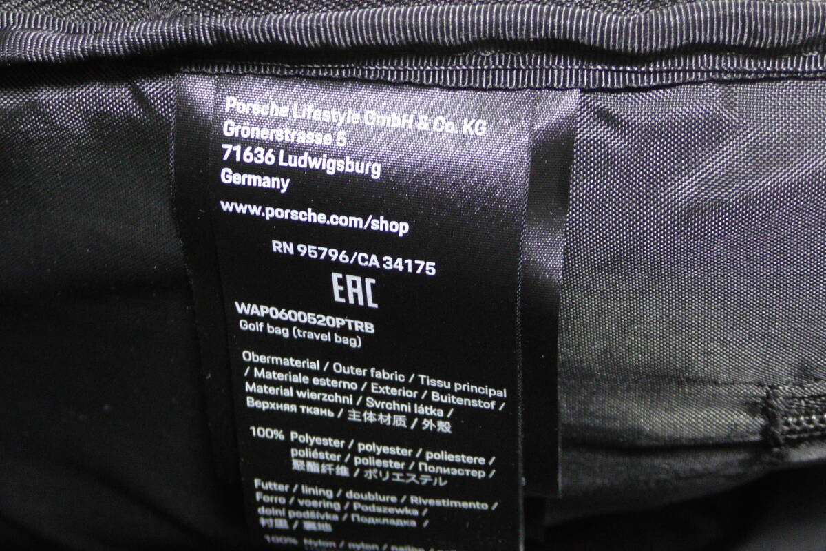 新品 送料無料 PORSCHE ポルシェ ゴルフ トラベルバッグ 正規ディーラー購入品 防水 撥水 キャスター付き_画像10