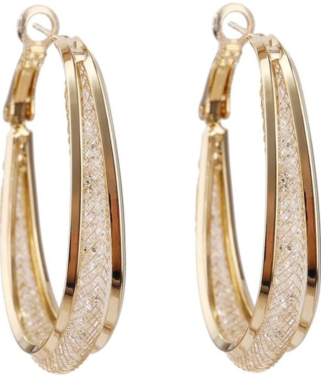 ループ ピアス レディース 人気 金属アレルギー対応 イヤリング 揺れる U型 シルバー925 18K プレゼント_画像9