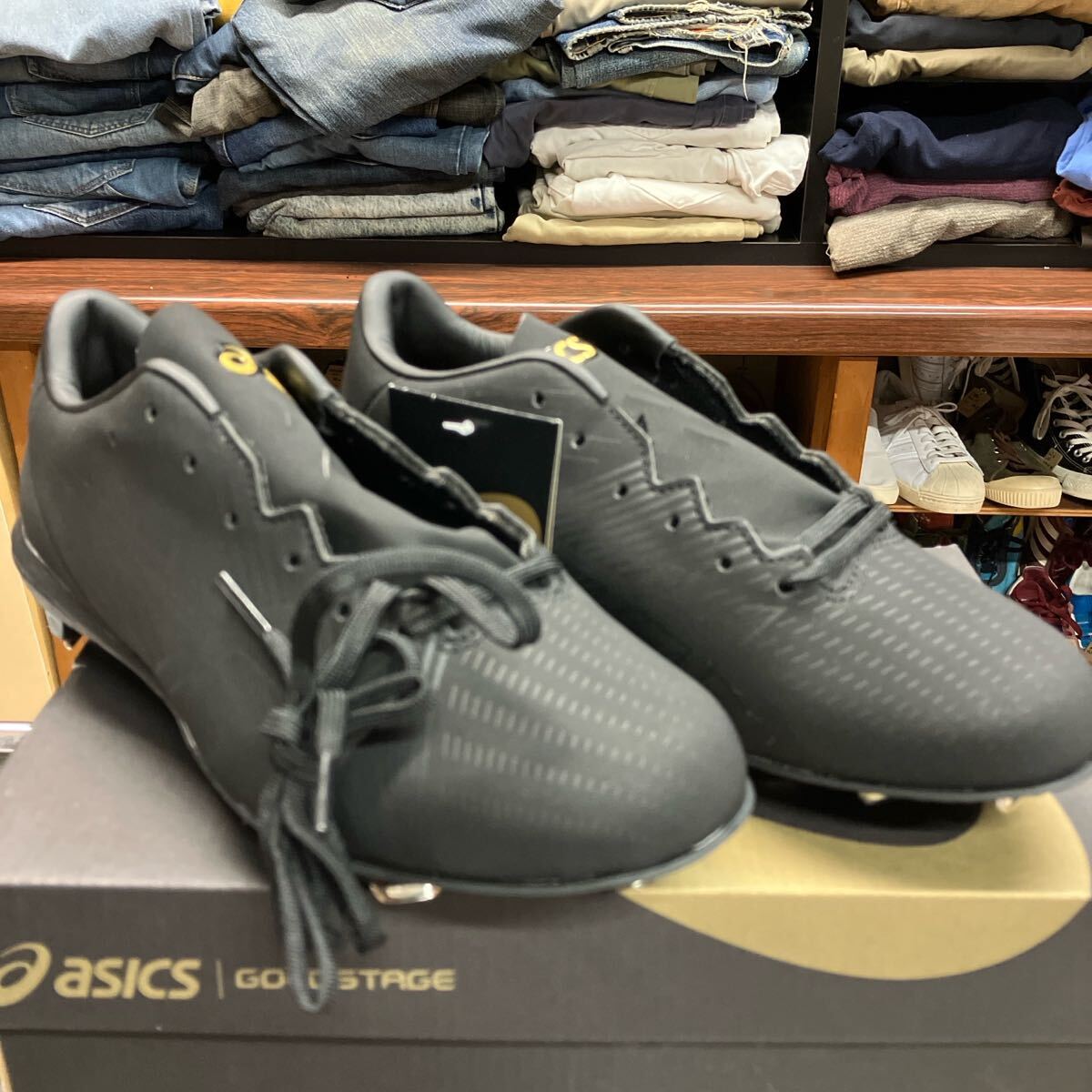 ASICS Asics бейсбол золотой зуб шиповки мужской Gold stage GOLDSTAGE MA 2 Baseball часть . Club Circle команда 23cm