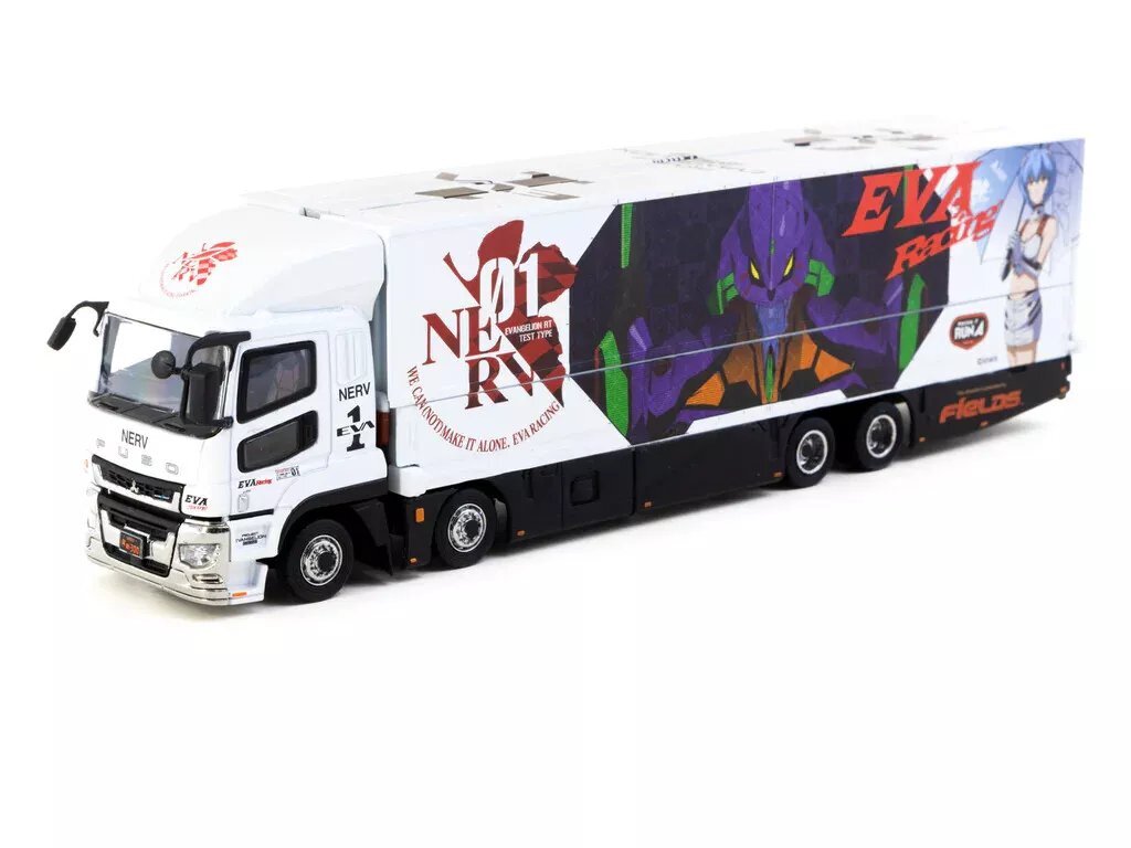 ターマックワークス 1/64 三菱ふそう スーパーグレート トラック エヴァ レーシング トランスポーター Tarmac Works Fuso Super Great EVA Racing