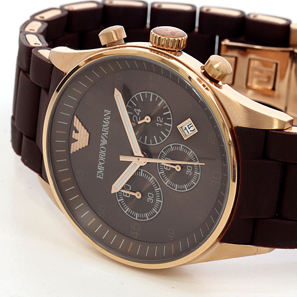 EMPORIOARMANI エンポリオアルマーニ メンズ腕時計 AR-5890 クロノグラフ クォーツ バッテリー交換済【中古】_画像4