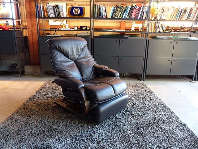 展示品 フジファニチア 本革 リクライニングチェア ダイニングチェア 4