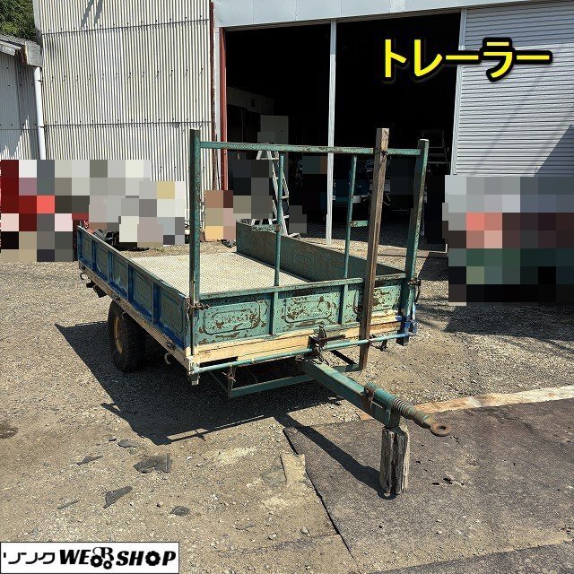 栃木 トレーラー コンバイン トラクター シングルタイヤ 牽引 コンバインカー 積載 運搬車 運搬 搬送 中古_画像1