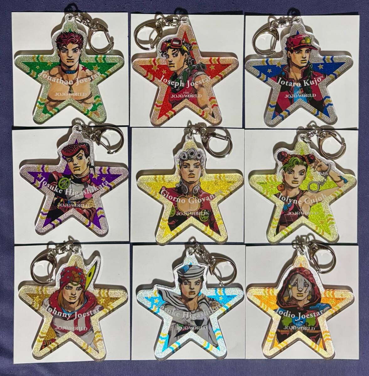 ジョジョワールド 荒木飛呂彦描き下ろしイラストアクリルキーホルダー コンプセット コンプ全種セット アクリルキーホルダー 描き下ろしイラスト