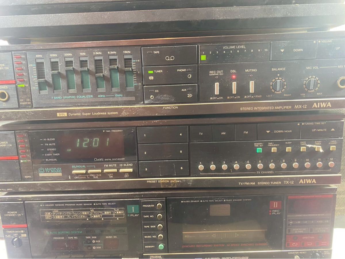 AIWA システムコンポFX-A12 RK-X8アンプ チューナーコンポ セット AIWA システムコンポFX-A12 RK-X8アンプ チューナーコンポ