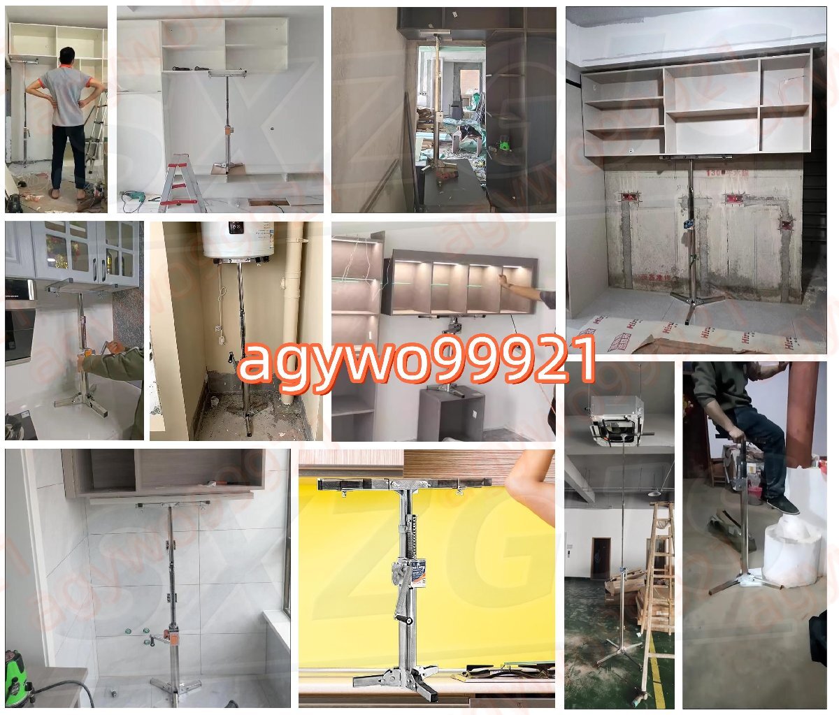 リフター 突っ張り棒 重い物を持ち上げる道具 ジャッキ 補助 支え棒 耐荷重150kg 多機能 高さ調整 労力節約 手動/電動両用 55～120cm_画像8