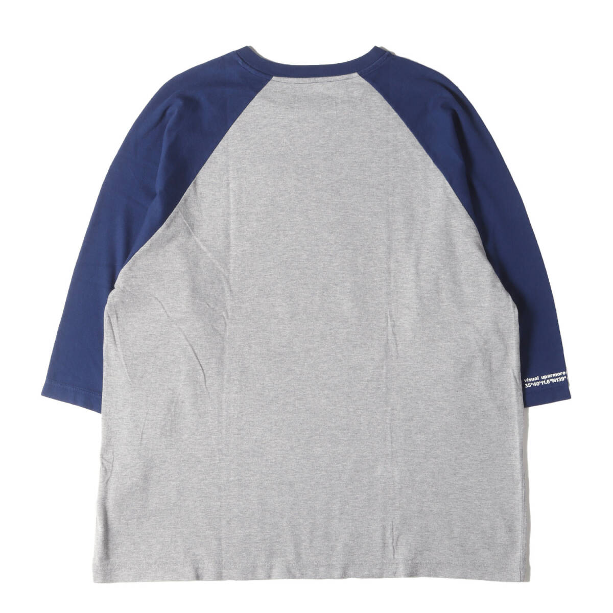 WTAPS ダブルタップス Tシャツ サイズ:L / 21SS 袖GPSロゴ 7分袖 ラグラン Tシャツ (IAN RAGLAN COTTON) / ネイビー グレー / トップス