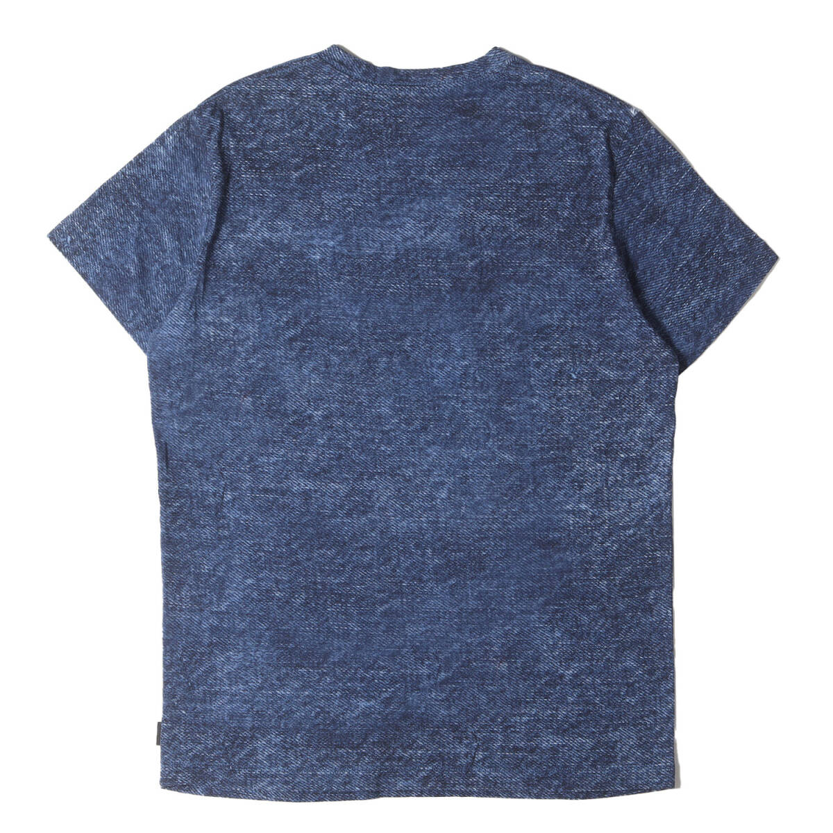 【美品】DIESEL ディーゼル Tシャツ ネイビー 紺 サイズ:XL | 転写 クラッシュデニム スリム タイト Tシャツ | トップス カットソー_画像2