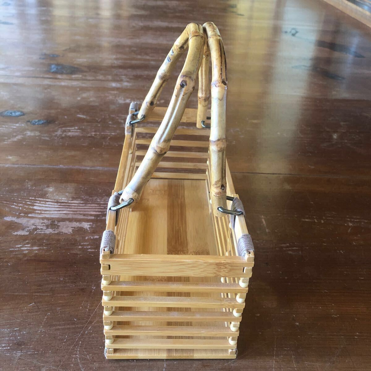 〈送料無料〉 カゴバッグ かごバッグ バスケット 籠バッグ 和装 浴衣 ゆかた ハンドバッグ バッグ バンブー 竹籠 着物 花火_画像6