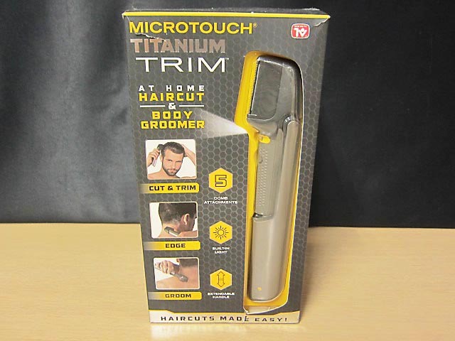 【美品】マイクロタッチ チタントリマー バリカン LEDライト コードレス 【O】