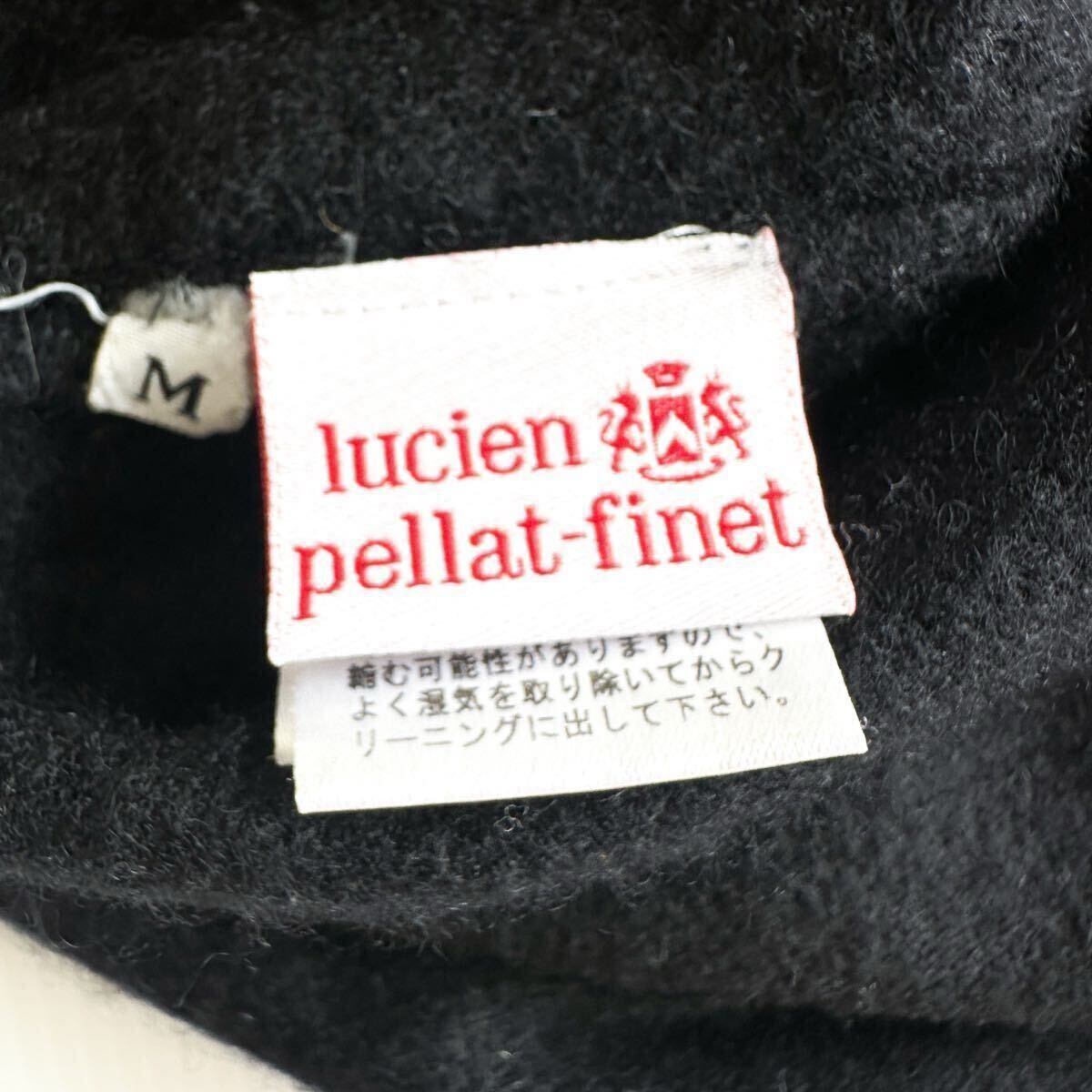 ★ 【カシミヤ100%】lucien pellat-finet（ルシアン ペラフィネ）/ スカル刺繍 Vネック ワンピース 黒 M ブラック_画像5