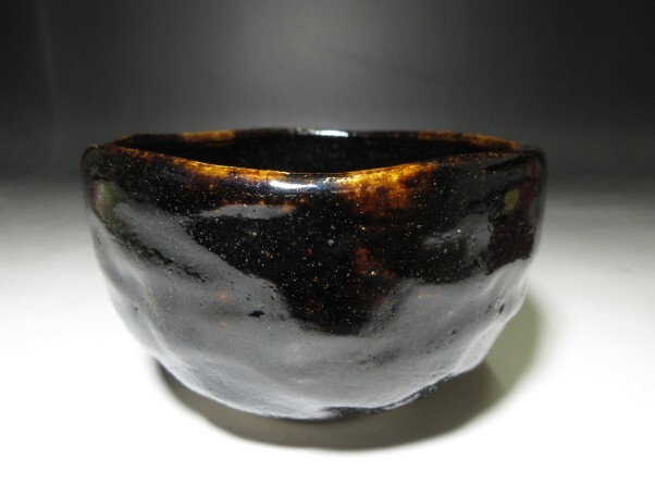 茶道具　長入作　黒楽茶碗　十二代楽吉左衛門弘入極め箱二重箱　F　R4243 茶道具 長入作 黒楽茶碗 十二代楽吉左衛門弘入極め箱二重箱 F