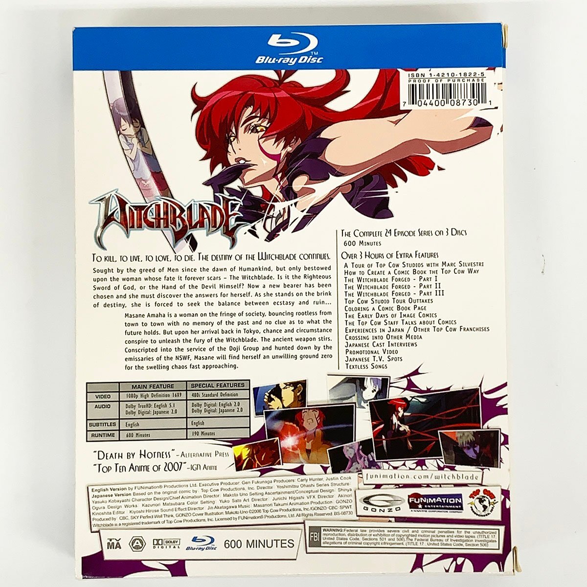 ウィッチブレイド1-8 DVDセット ウィッチブレイド1-8 DVDセット Blu-ray Funimation WITCHBLADE