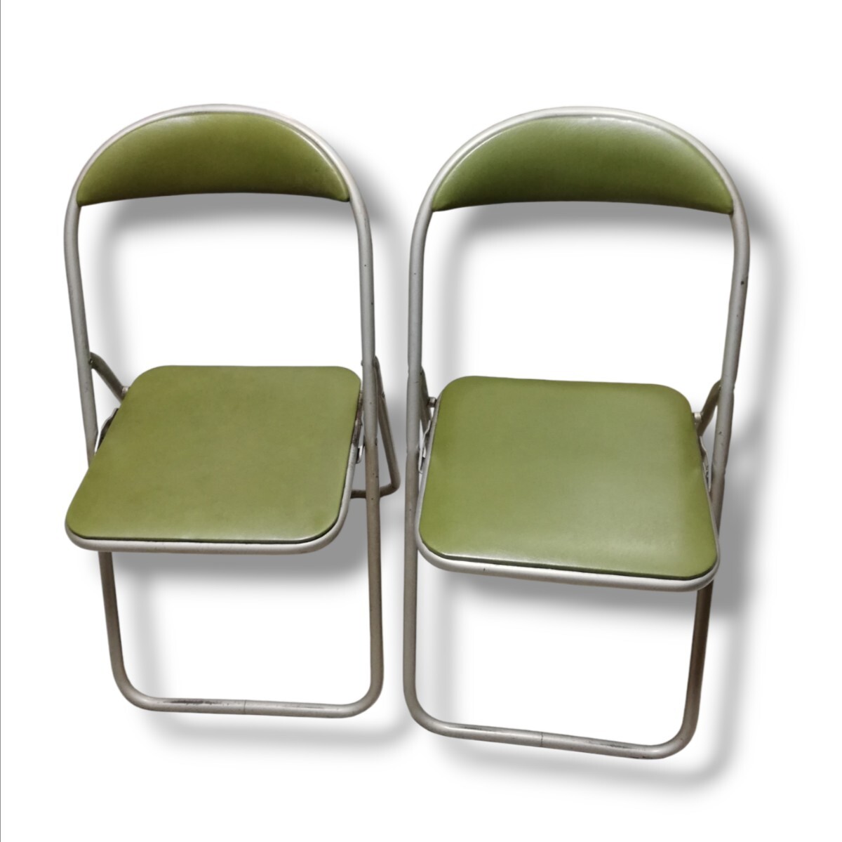  Showa Retro . татами steel стул складной стул 2 ножек собрание стул офис 