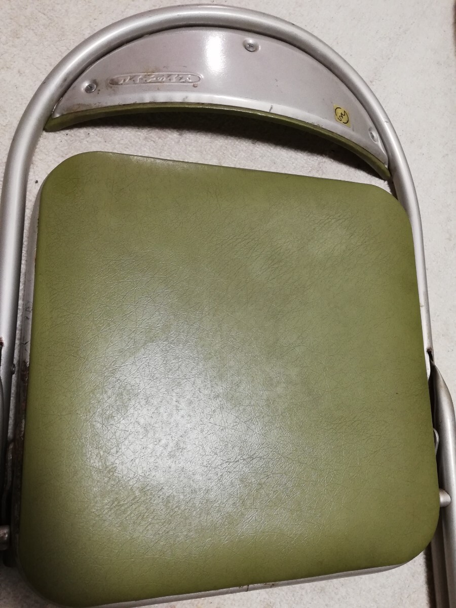  Showa Retro . татами steel стул складной стул 2 ножек собрание стул офис 