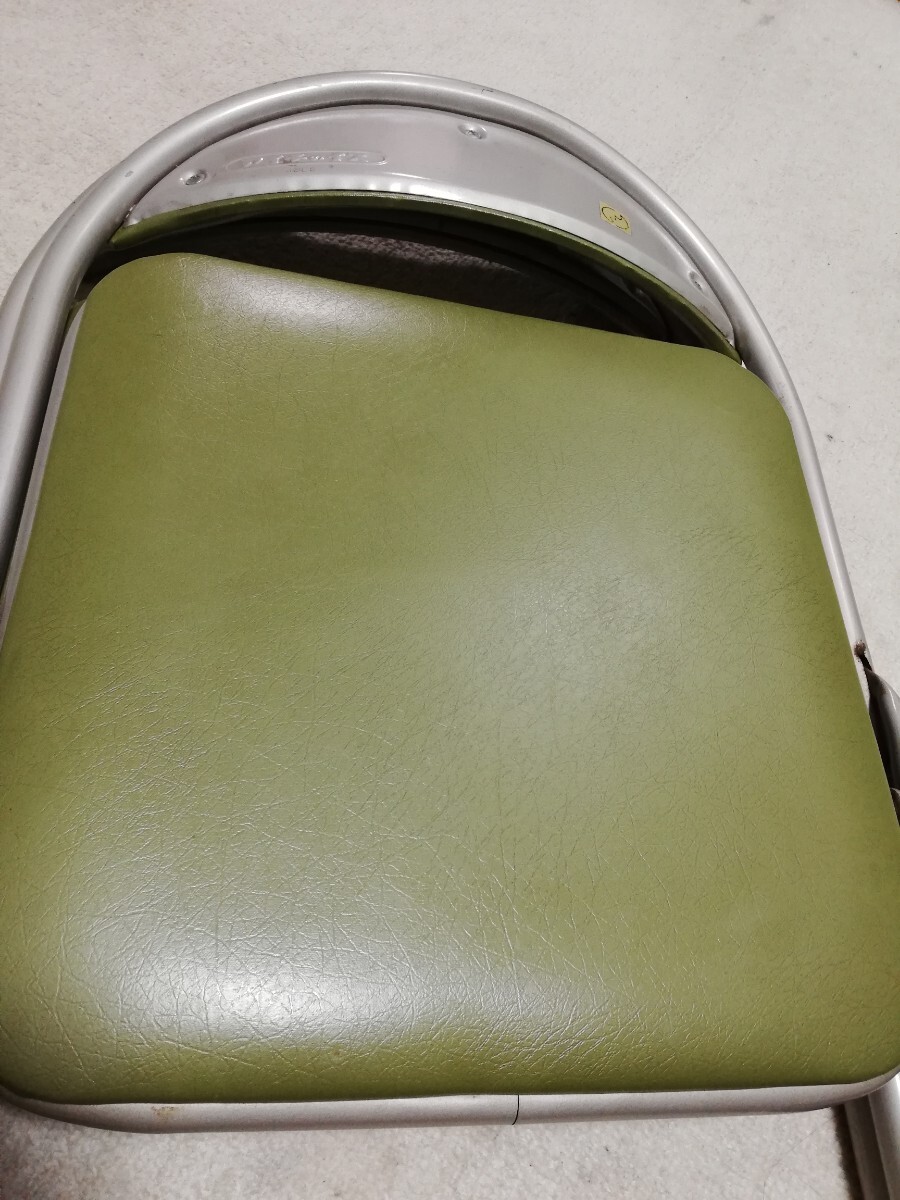  Showa Retro . татами steel стул складной стул 2 ножек собрание стул офис 