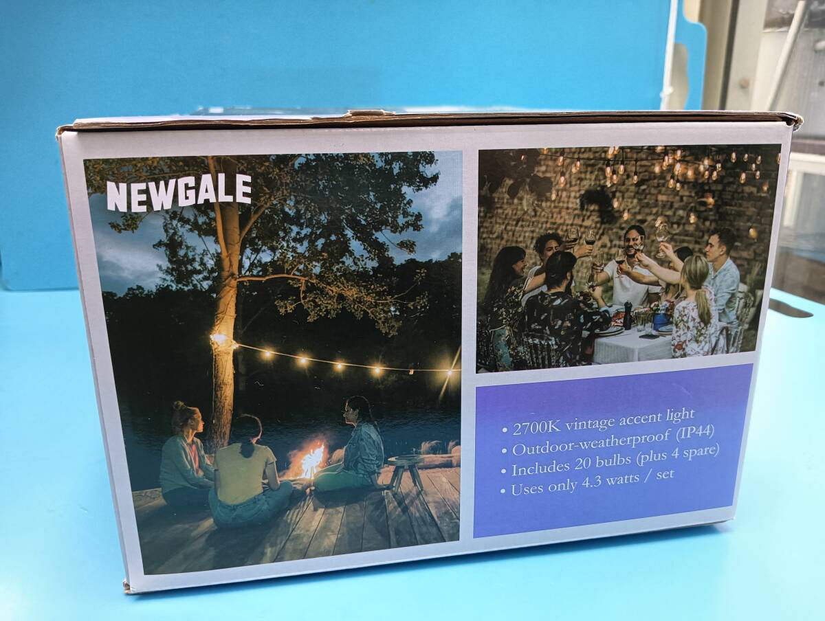 コストコ 株プロト NEWGALE ファイヤーフライ LED ストリングライト 12m 20球 屋外用_画像2