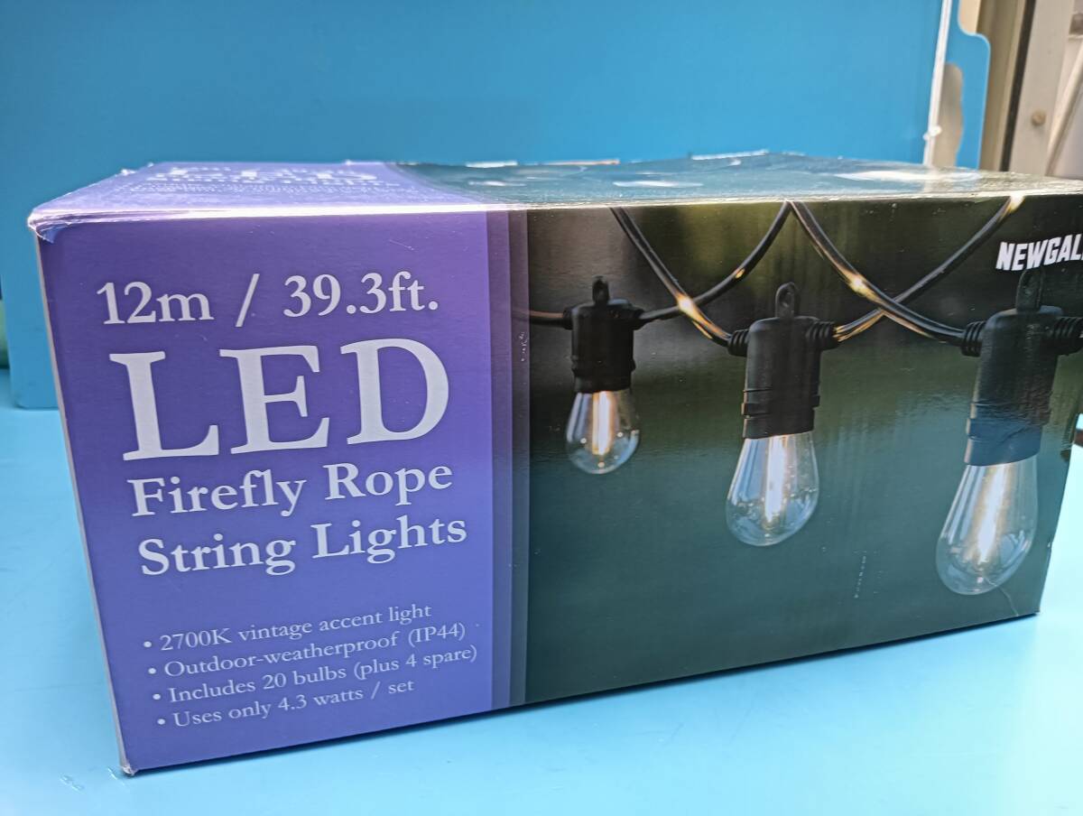 コストコ 株プロト NEWGALE ファイヤーフライ LED ストリングライト 12m 20球 屋外用_画像9