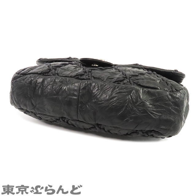101790589 シャネル CHANEL ウルトラステッチ チェーンショルダーバッグ 15番台 ブラック シルバー金具 レザー レディース_画像3
