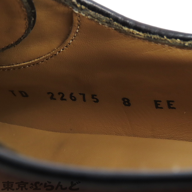 101802152 サルヴァトーレフェラガモ Salvatore Ferragamo トラメッザ レザーシューズ ブラウンxブラック レザー 8 靴 メンズ_画像6