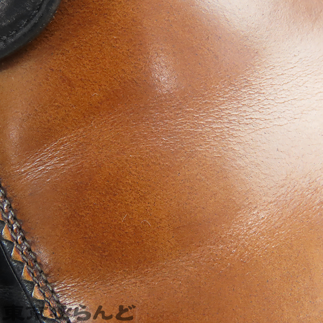 101802152 サルヴァトーレフェラガモ Salvatore Ferragamo トラメッザ レザーシューズ ブラウンxブラック レザー 8 靴 メンズ_画像7