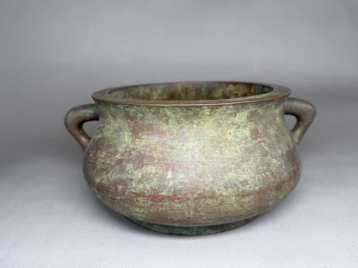 旧蔵 時代物 セミ香爐 純銅製 文房具 文鎮 アンティーク 時代物 古美術 置物 Z 清時代銅製香炉 香道具 銅器 置物 古銅 時代物 旧家整理品中国