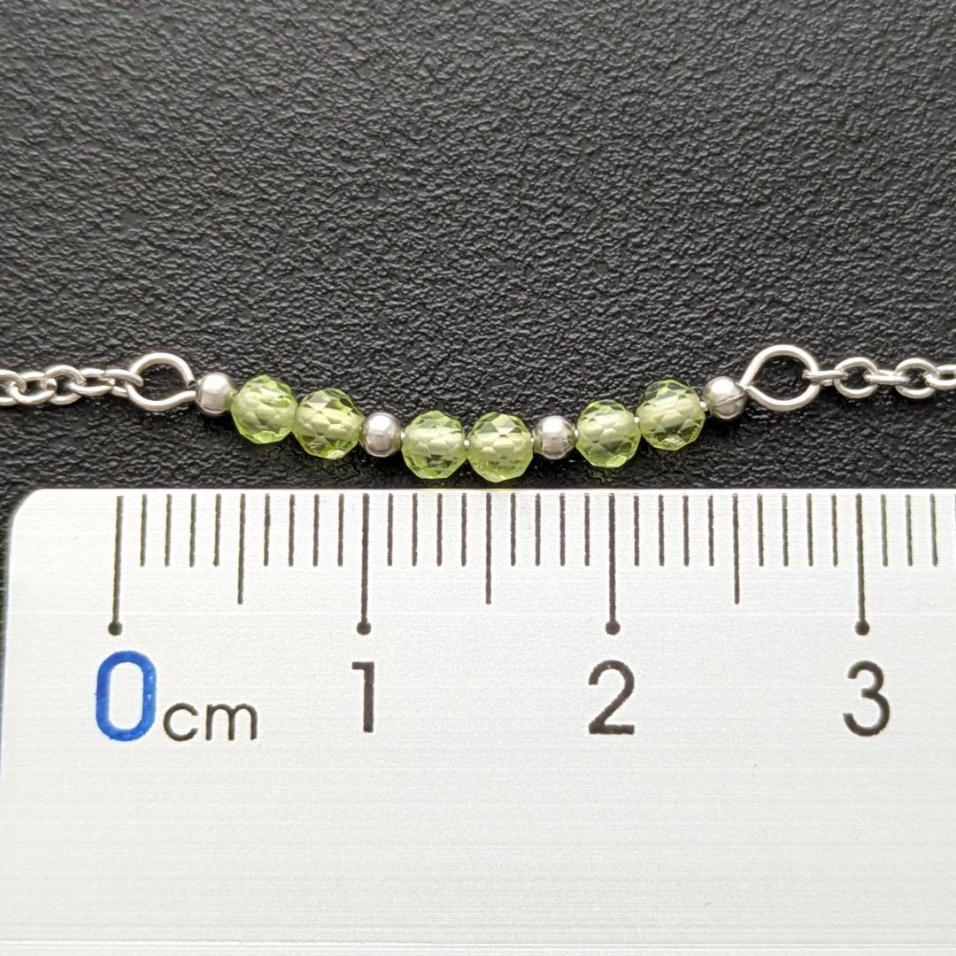 ペリドット　ブレスレット　ステンレス　シルバー　天然石　*2280_画像4