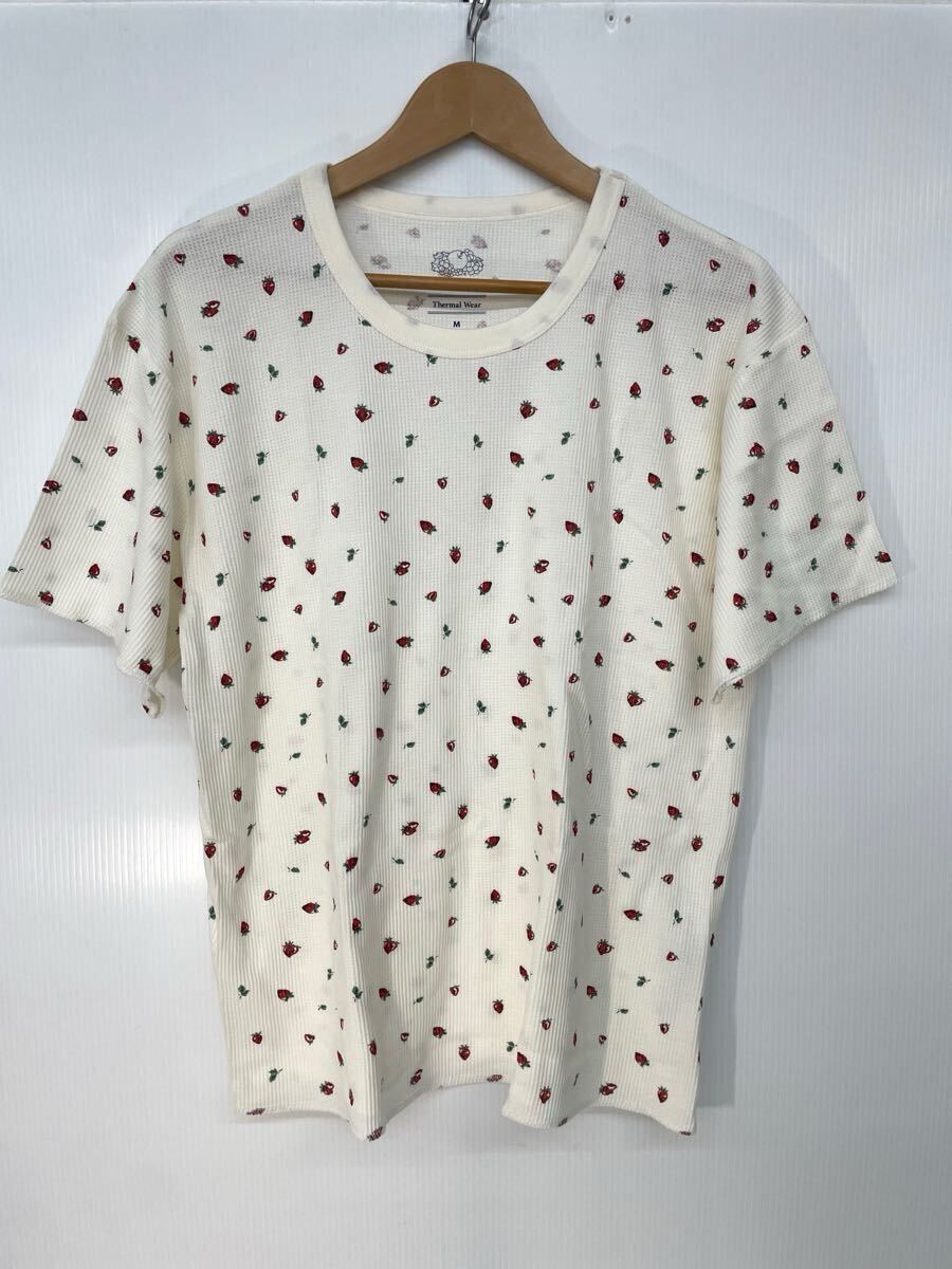新品■ FRUIT OFTHE LOOM フルーツ オブザ ルーム レディース 半袖 ルームウェア M パジャマ リブ いちご_画像2