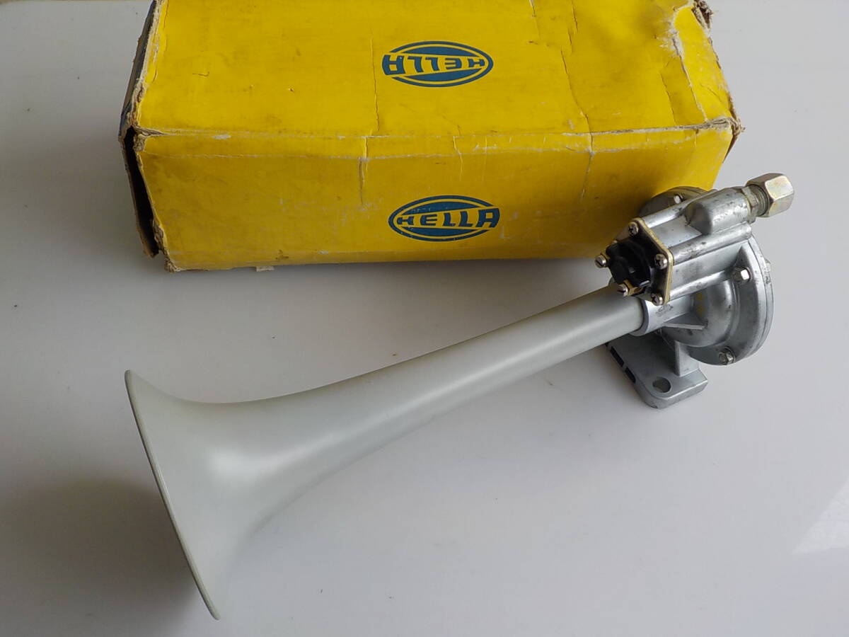  старый машина HELLA Hella 12V воздушный звуковой сигнал не использовался товар retro авто аксессуары 