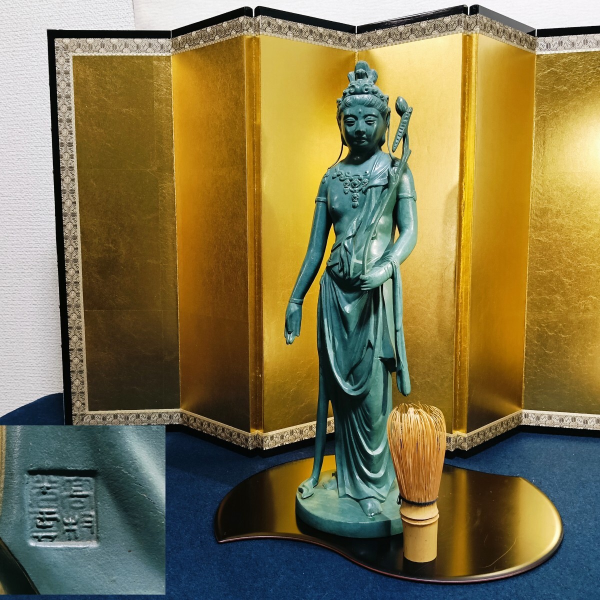AL7 高村光雲 原型 観音菩薩 仏像 青銅色 ブロンズ AL7 高村光雲 原型 観音菩薩 仏像 青銅色 ブロンズ