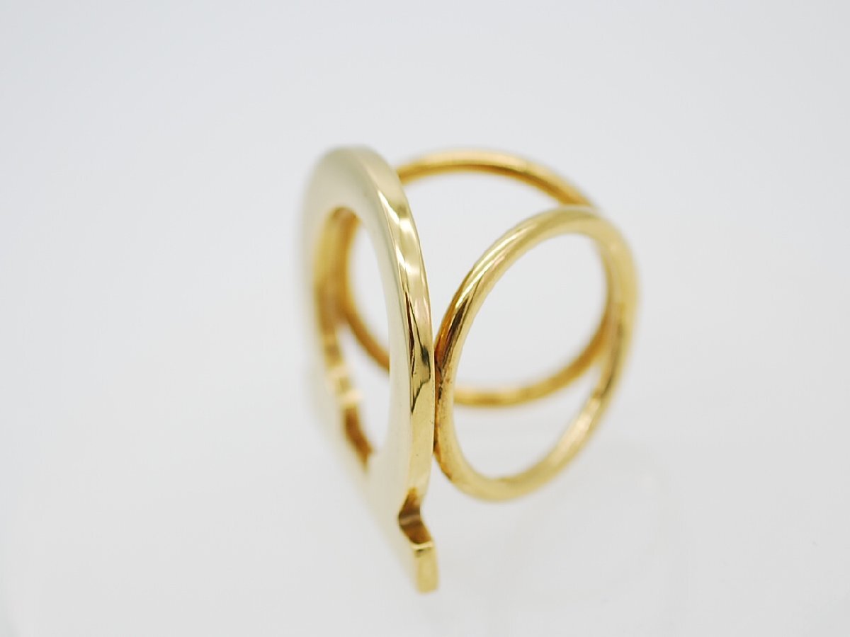 #[YS-1] Salvatore Ferragamo gun chi-ni шарф кольцо # GP Gold примерно 4cmx4cm # Италия производства [ включение в покупку возможность товар ]#C