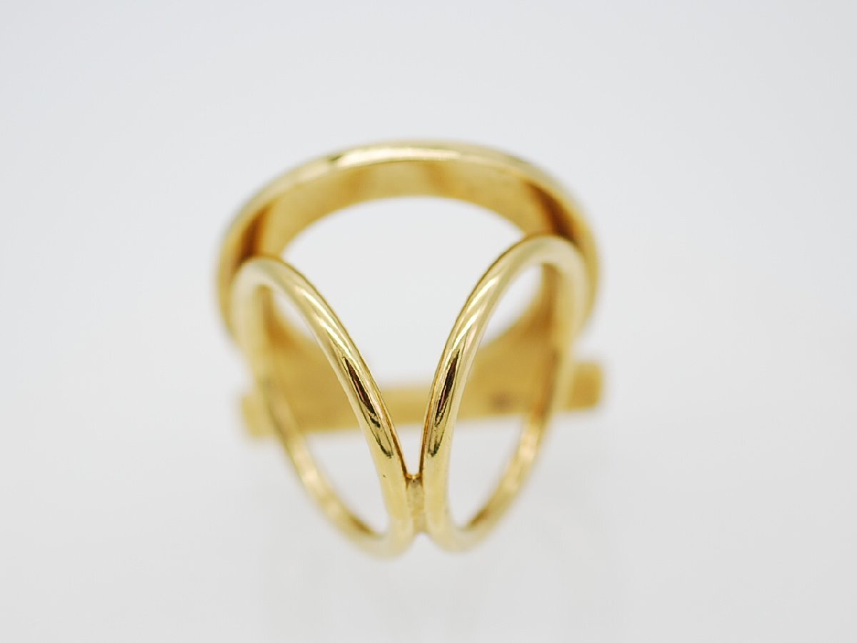 #[YS-1] Salvatore Ferragamo gun chi-ni шарф кольцо # GP Gold примерно 4cmx4cm # Италия производства [ включение в покупку возможность товар ]#C