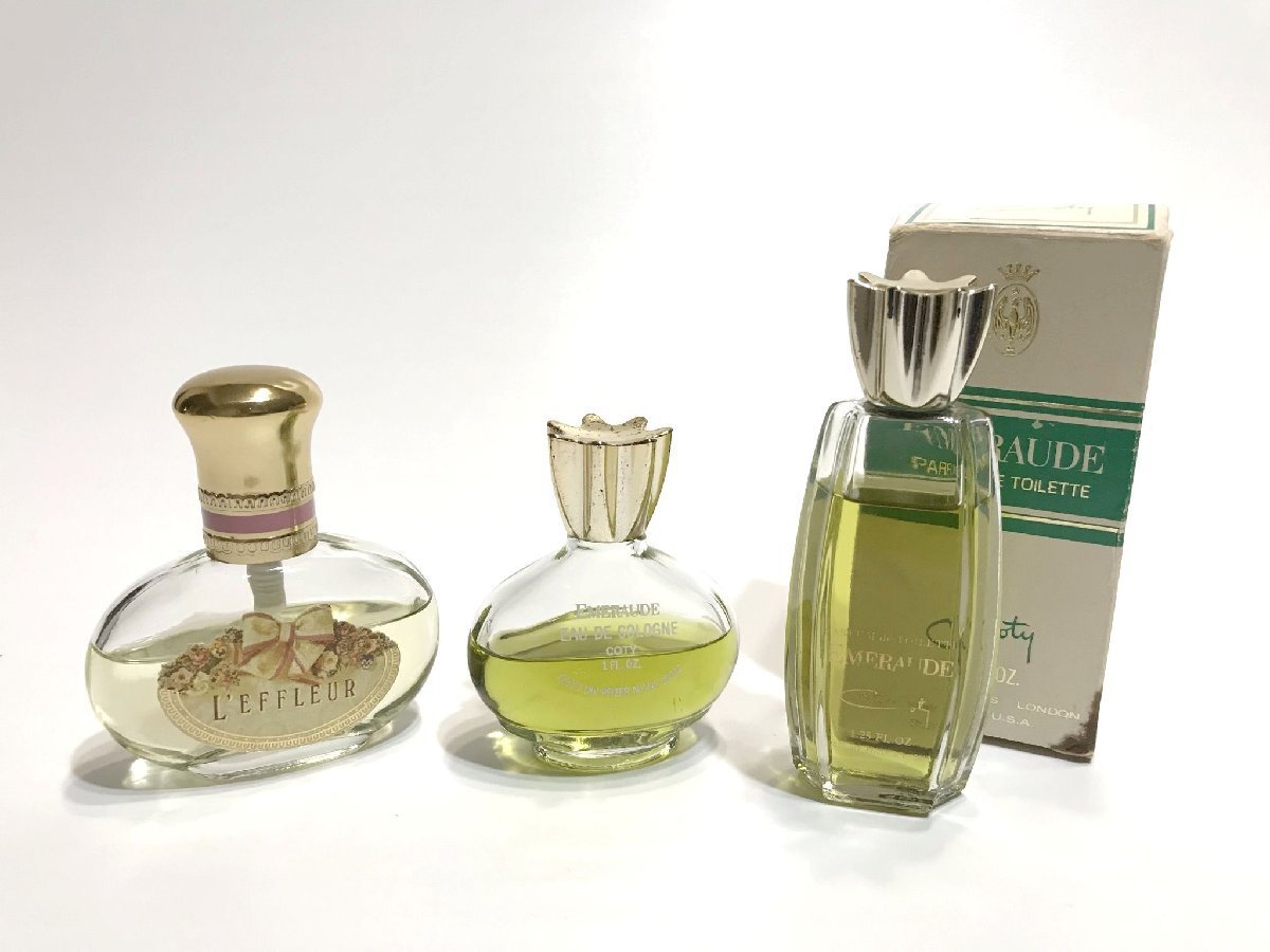 ■【YS-1M】 香水 ■ コティ Coty ■ レ フレール コロン 37.5ml エメロード EDC 30ml PDT 37.5ml ■ 3点セット まとめ 【同梱可能商品】D_画像1