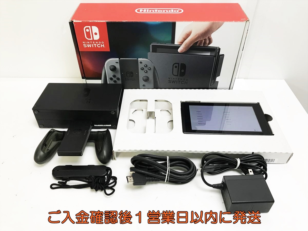 Nintendo Switch フルセット 動作確認済 1円】任天堂 Nintendo Switch 本体 セット グレー スイッチ 初期