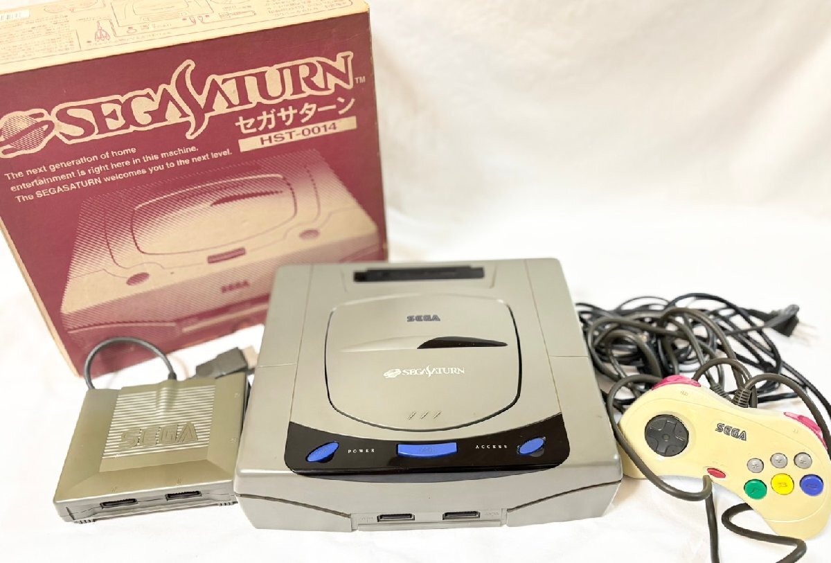 美品 セガサターン HST-0014 箱付き □ SEGA セガ HST-0014 セガサターン 本体 動作確認済み マルチ