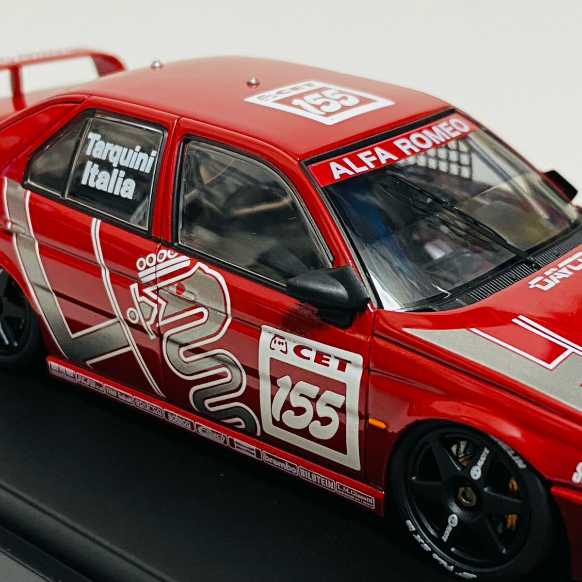 [ превосходный товар ] H.pi-. I. Japan hpiracing 1/43 Alfa Romeo 155 TS Silverstone #155 1994 CET 8127 Alpha Romeo миникар 