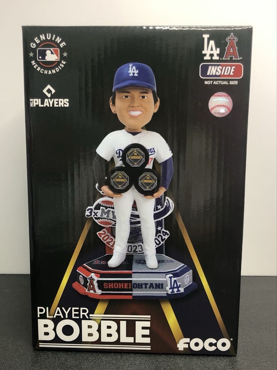 NEW大谷選手ドジャースボブルヘッド3 大谷翔平】 MVP×3 記念ボブルヘッド 217個限定 新品 ドジャース