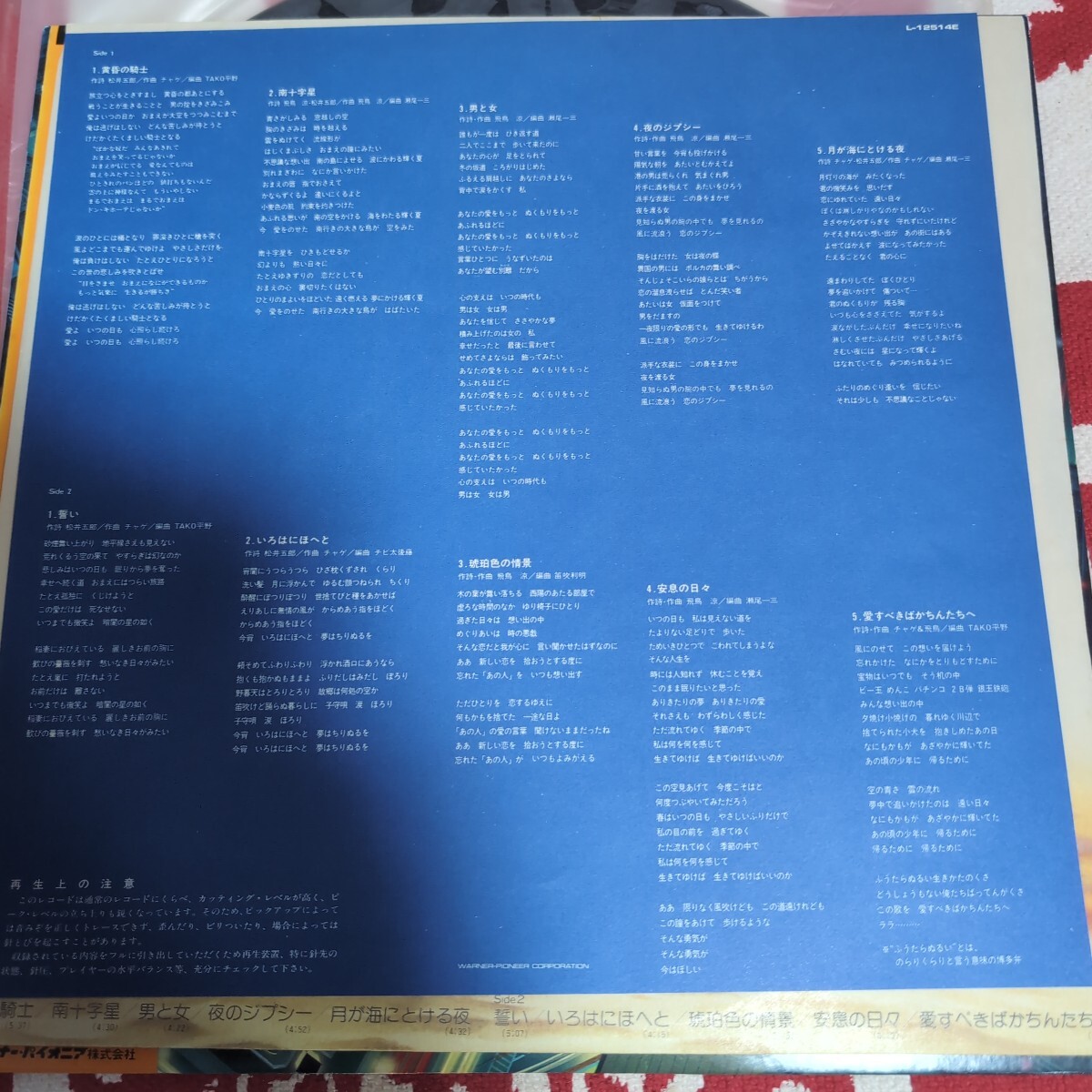 チャゲ&飛鳥(niǎo)「黃昏の騎士」LPレコード