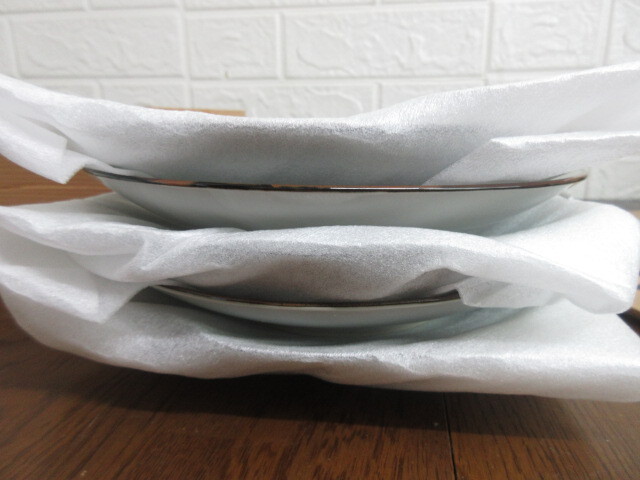 【肥前焼 /萬泉】有田焼/ 網目紋/ 中皿/盛皿/刺身皿/5客揃/和食器/共箱/未使用品 _画像9